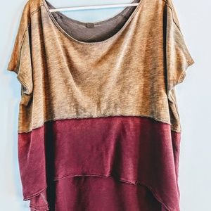 Boho earthy-soft ecru and chardonnay t-shirt